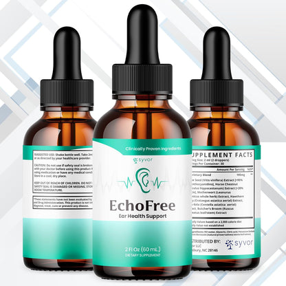 Echo Free Drops 2 Pack - Ear Health Support, Plant-Based, All-Natural (60 Servings)