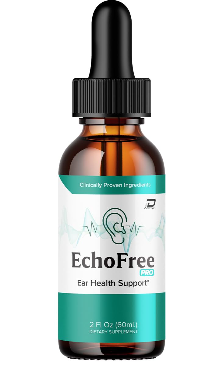 Echo Free Drops – EchoFree Pro 24 Ear Support & Liquid Drops (1 Month, 1 Pack)