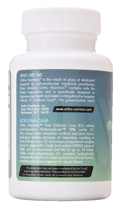 Ortho Nutrition Ecklonia Cava Extract - 99% Purity, 50% Polyphenols, 320mg Daily Serving, 60 Capsules
