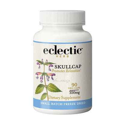 Eclectic Herb Skullcap Capsules - Natural Sleep, Relaxation & Calm (90 CT, 350 mg)