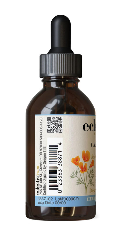 Eclectic Herb Organic California Poppy Extract – 2 oz, 1:2 Strength for Relaxation