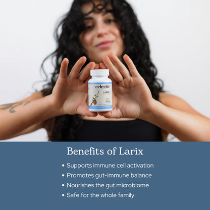 Eclectic Institute Raw Freeze-Dried Larix Capsules – Immune, Respiratory & Ear Support | 100 CT (400 mg)