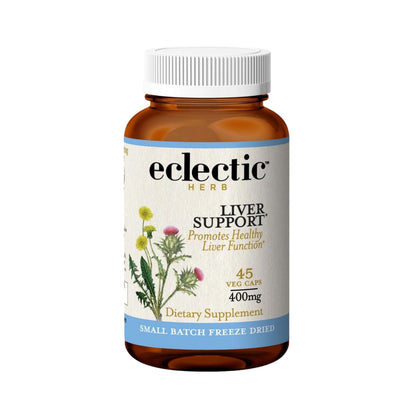 Eclectic Institute Raw Freeze-Dried Liver Support with Milk Thistle & Dandelion – 45 CT (400 mg)