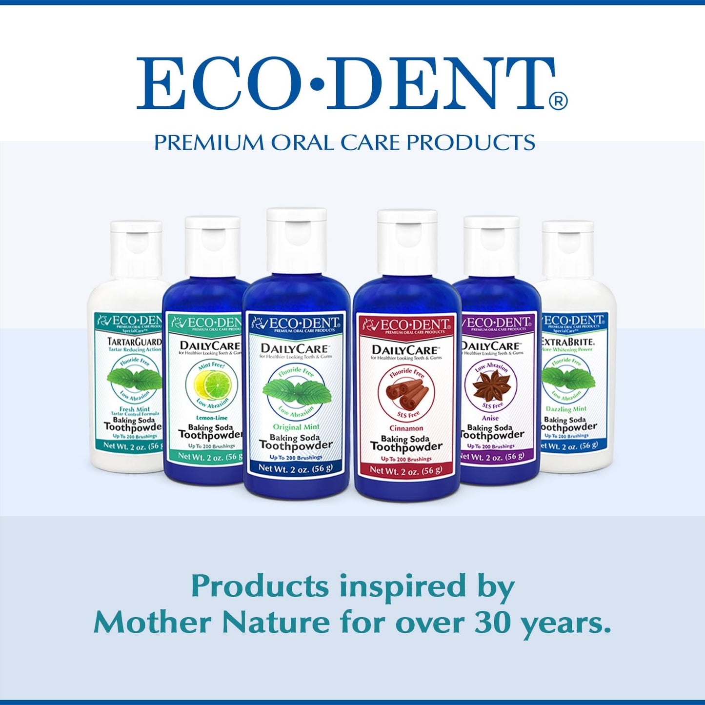 Eco-Dent TartarGuard Toothpowder with DailyRinse – Enzyme Cleaning, SLS-Free, Fluoride-Free