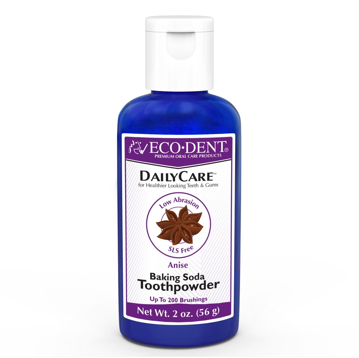 Eco-Dent DailyCare Baking Soda Toothpowder, Anise – SLS & Fluoride-Free