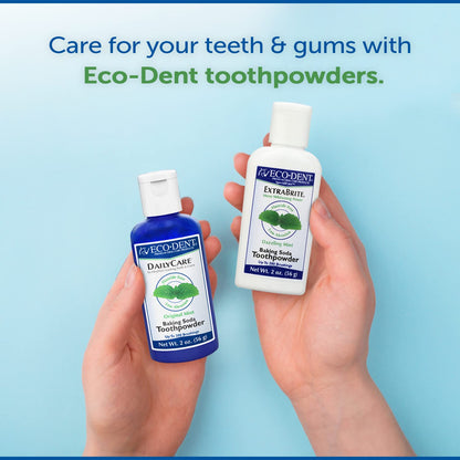 Eco-Dent DailyCare Baking Soda Toothpowder – Original Mint, SLS & Fluoride-Free