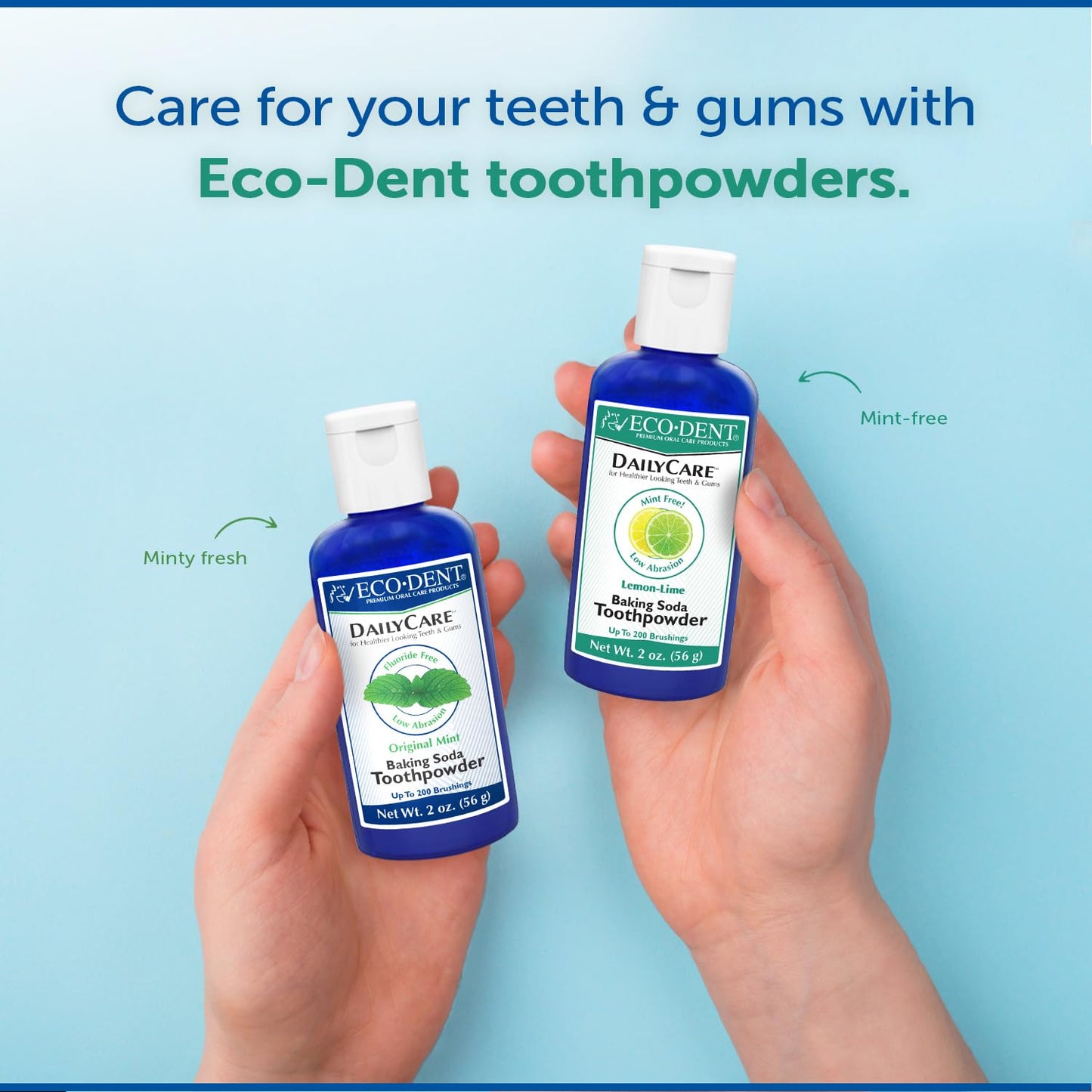 Eco-Dent DailyCare Toothpowder Lemon-Lime – SLS & Fluoride-Free, Minerals & Oils