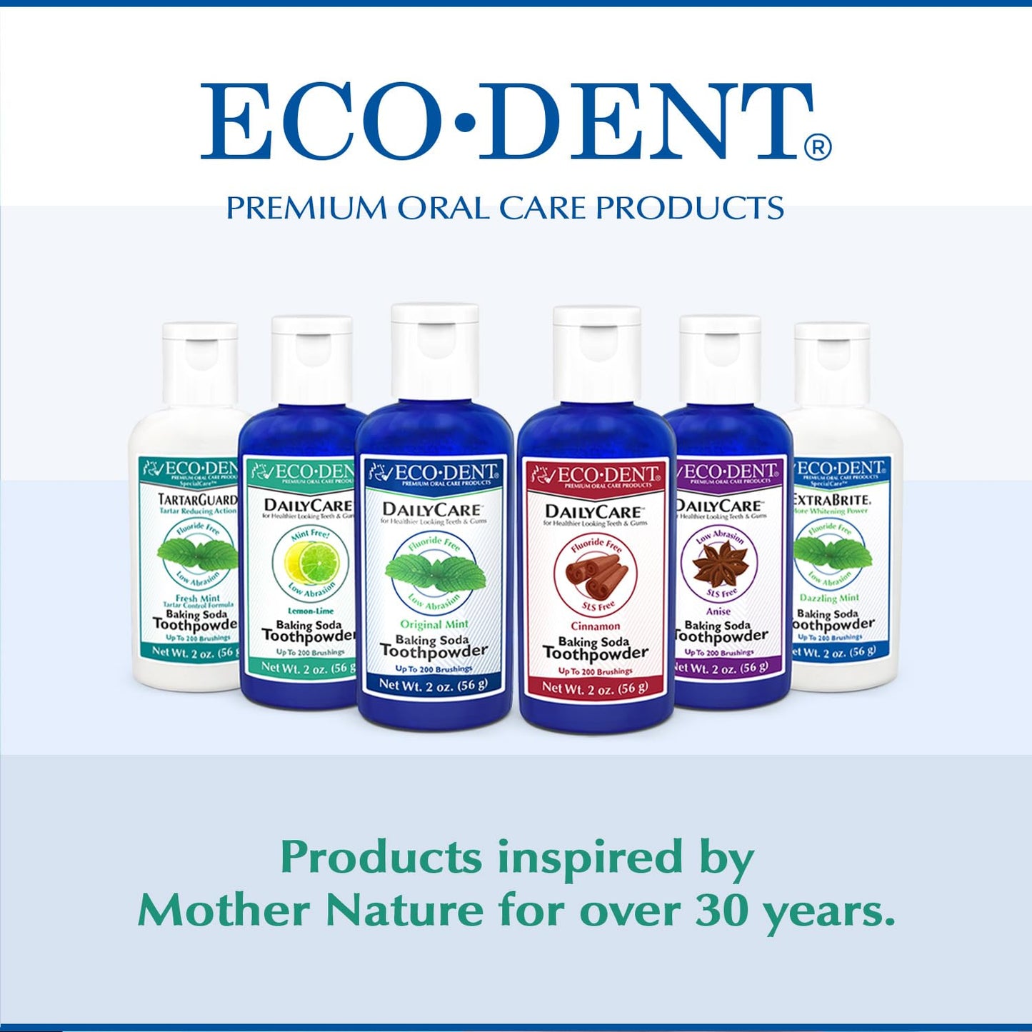 Eco-Dent DailyCare Toothpowder Lemon-Lime – SLS & Fluoride-Free, Minerals & Oils