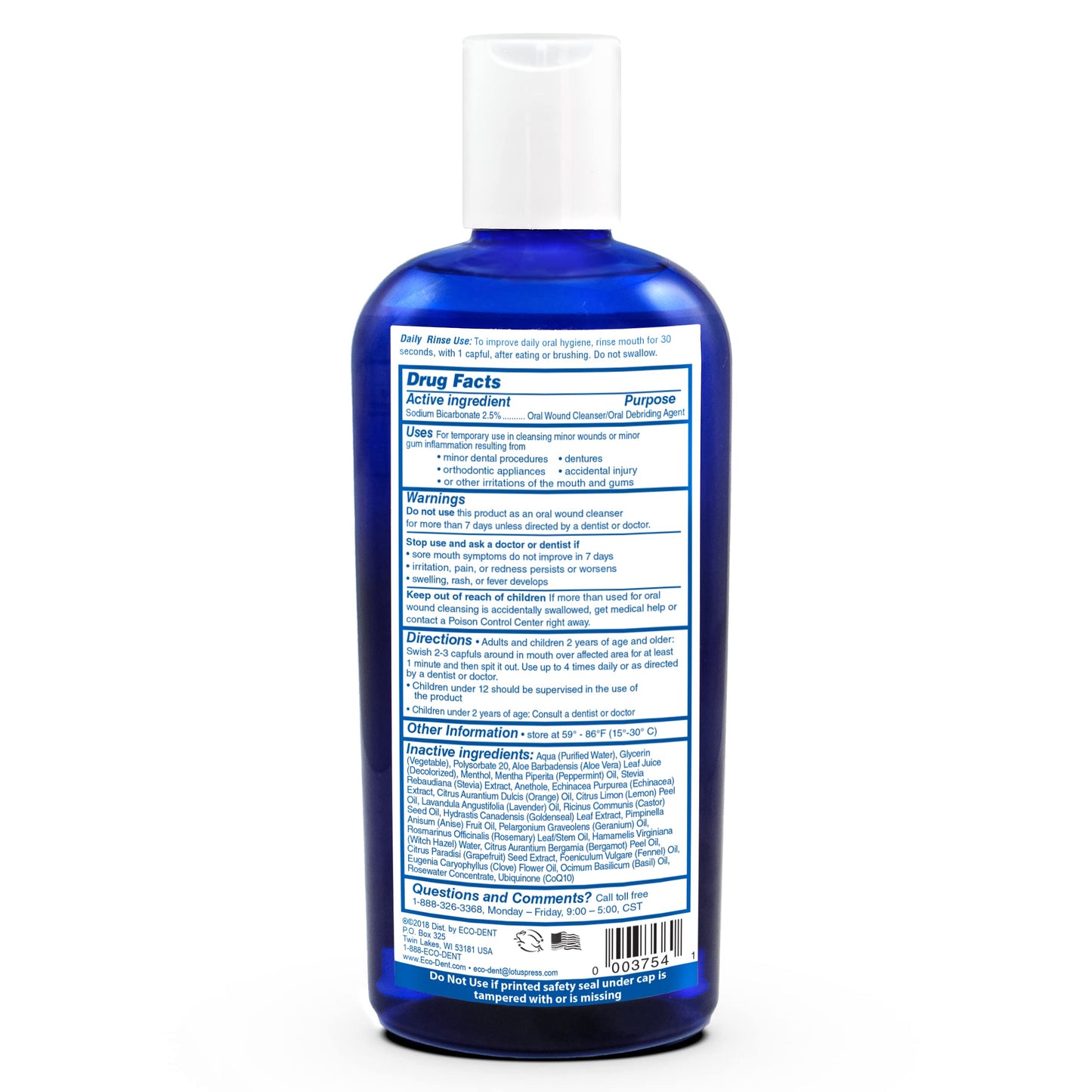 Eco-Dent Mint Alcohol-Free Mouthwash – Baking Soda Rinse + DailyRinse Pack