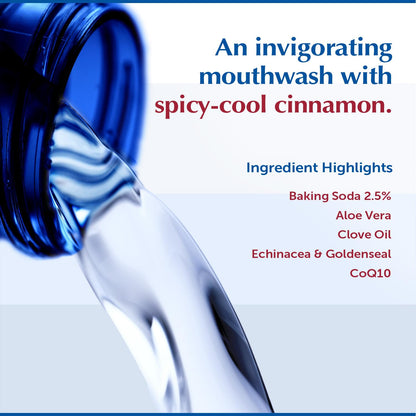 Eco-Dent Alcohol-Free Cinnamon Mouthwash – Ultimate Essential MouthCare (8 Fl Oz x 2)