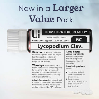 Lycopodium Clavatum 6C Homeopathic Remedy – 270 Pellets | Urenus
