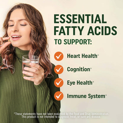 Vegan Omega-3 Algae Oil – Plant-Based DHA & EPA, Sustainably Sourced, 120 Softgels