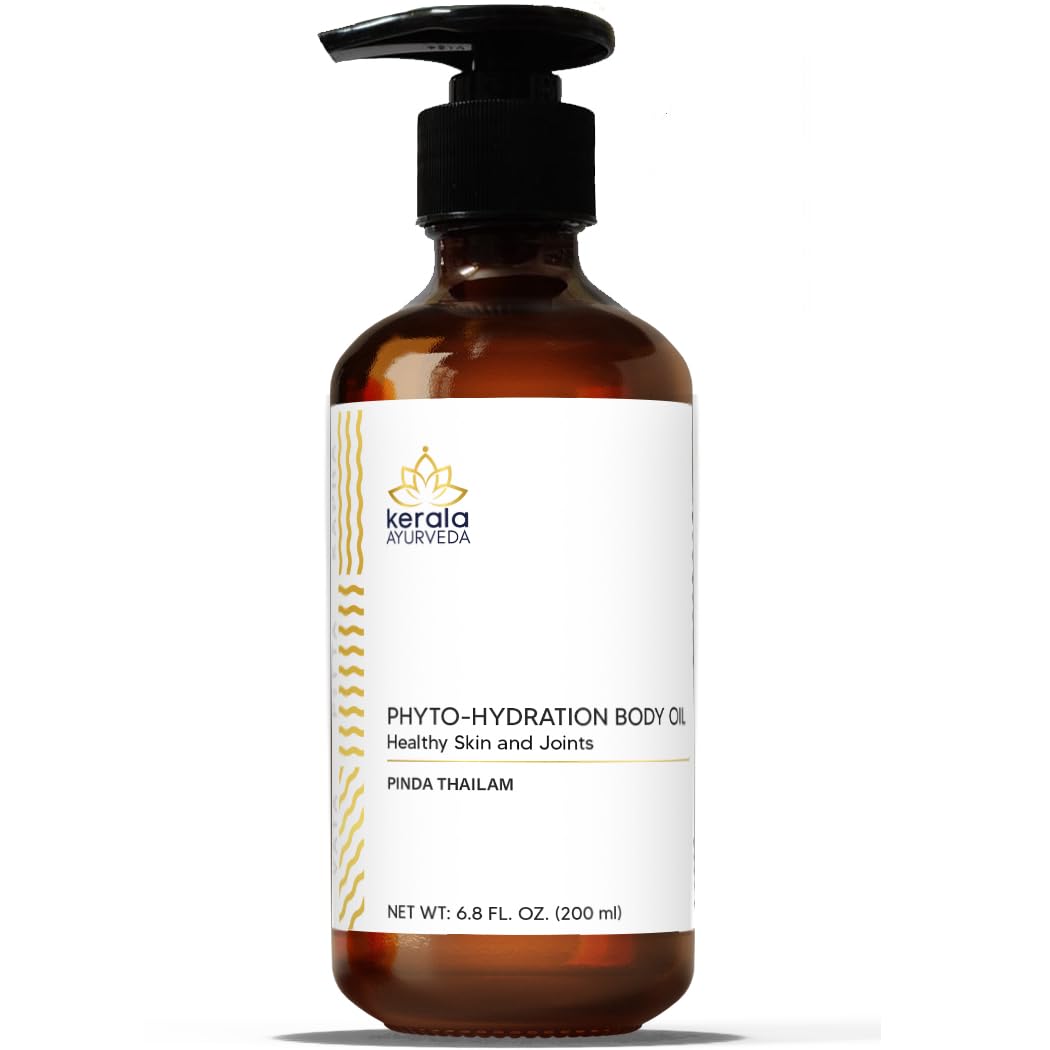 Kerala Ayurveda Phyto Hydration Body Oil (Pinda Thailam) – Ayurvedic Massage Oil for Joints, Skin Hydration, Vata & Pitta Pacification – 6.8 fl oz