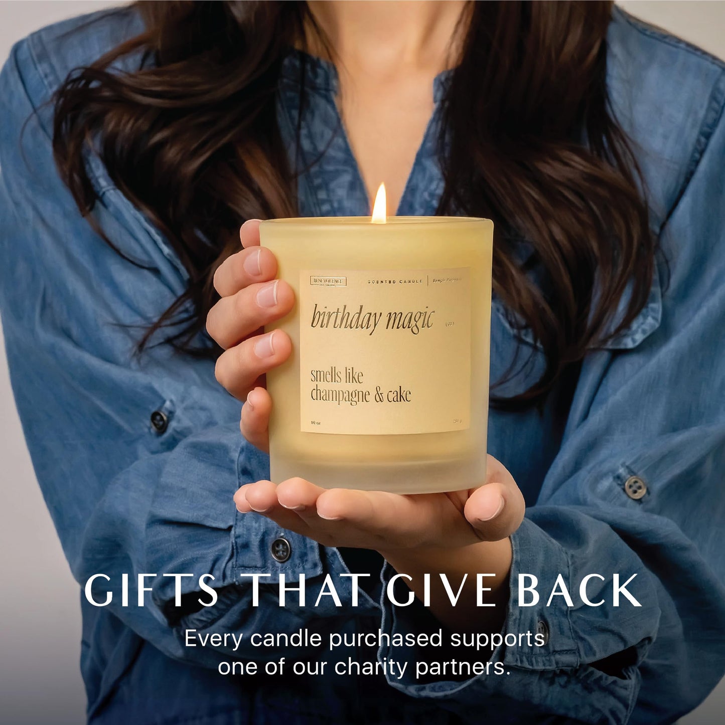 Birthday Magic Scented Candle – 10 oz, 40-50 Hour Burn | Champagne & Cake | Gifts for Women