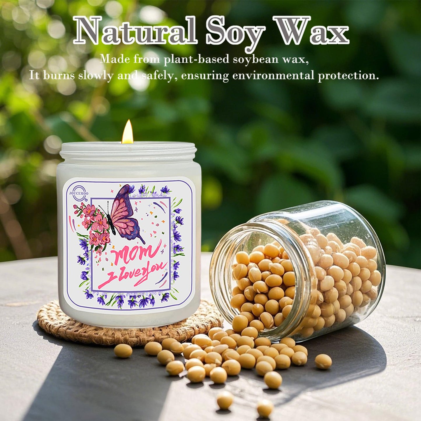 Christmas Gifts for Mom - Lavender Eucalyptus Soy Wax Candle | 50-Hour Burn