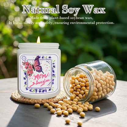 Christmas Gifts for Mom - Lavender Eucalyptus Soy Wax Candle | 50-Hour Burn