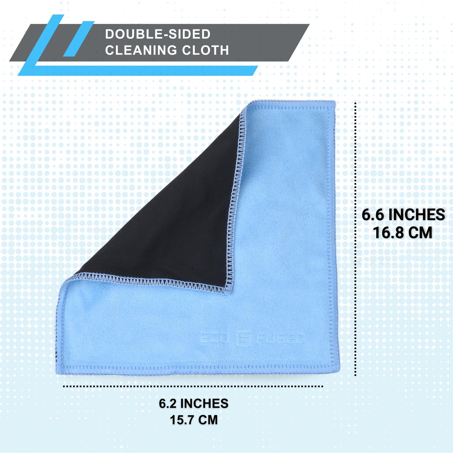 Eco-Fused 5-Pack Microfiber Cleaning Cloths – Double-Sided, Scratch-Free for Screens