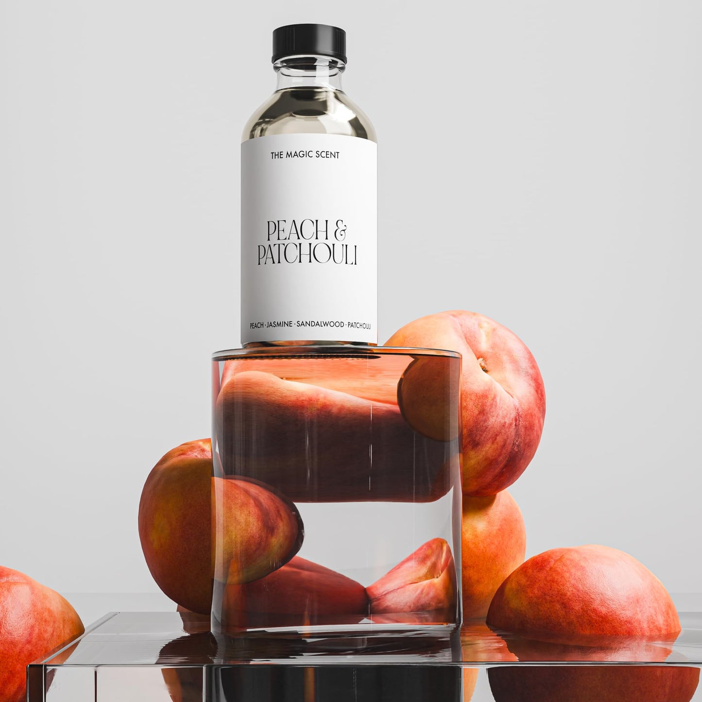 The Magic Scent Peach & Patchouli Diffuser Oil – Luxury 4 oz / 120 mL for All Diffusers