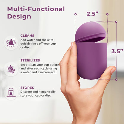 EcoBlossom Complete Menstrual Cup Kit – All-In-One Reusable Cups, Lube, Cleaner, Holder & Applicator