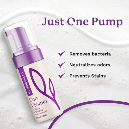 EcoBlossom Complete Menstrual Cup Kit – All-In-One Reusable Cups, Lube, Cleaner, Holder & Applicator