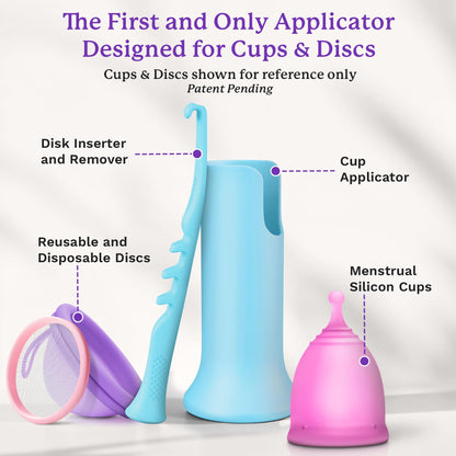 EcoBlossom Complete Menstrual Cup Kit – All-In-One Reusable Cups, Lube, Cleaner, Holder & Applicator