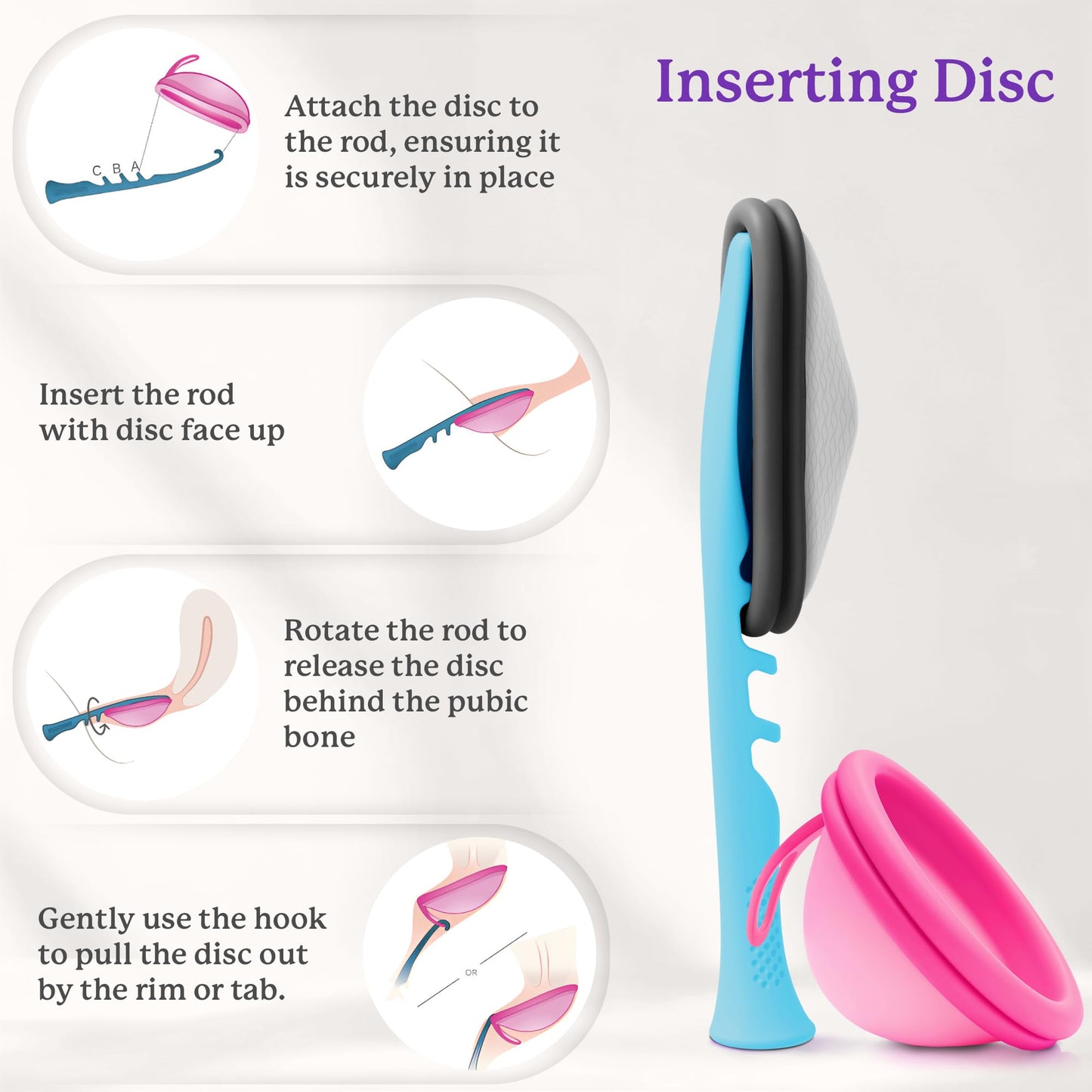 EcoBlossom Complete Menstrual Cup Kit – All-In-One Reusable Cups, Lube, Cleaner, Holder & Applicator