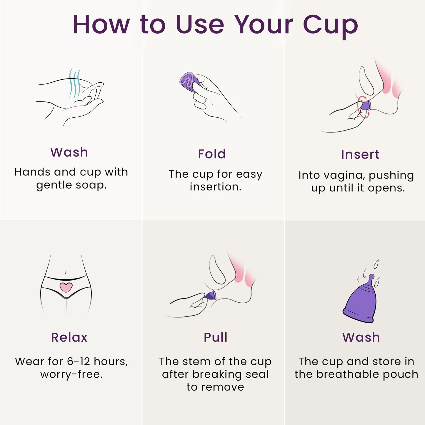 EcoBlossom Reusable Menstrual Cup Set - Medical-Grade Silicone, 12-Hour Comfort (2 Large Cups)