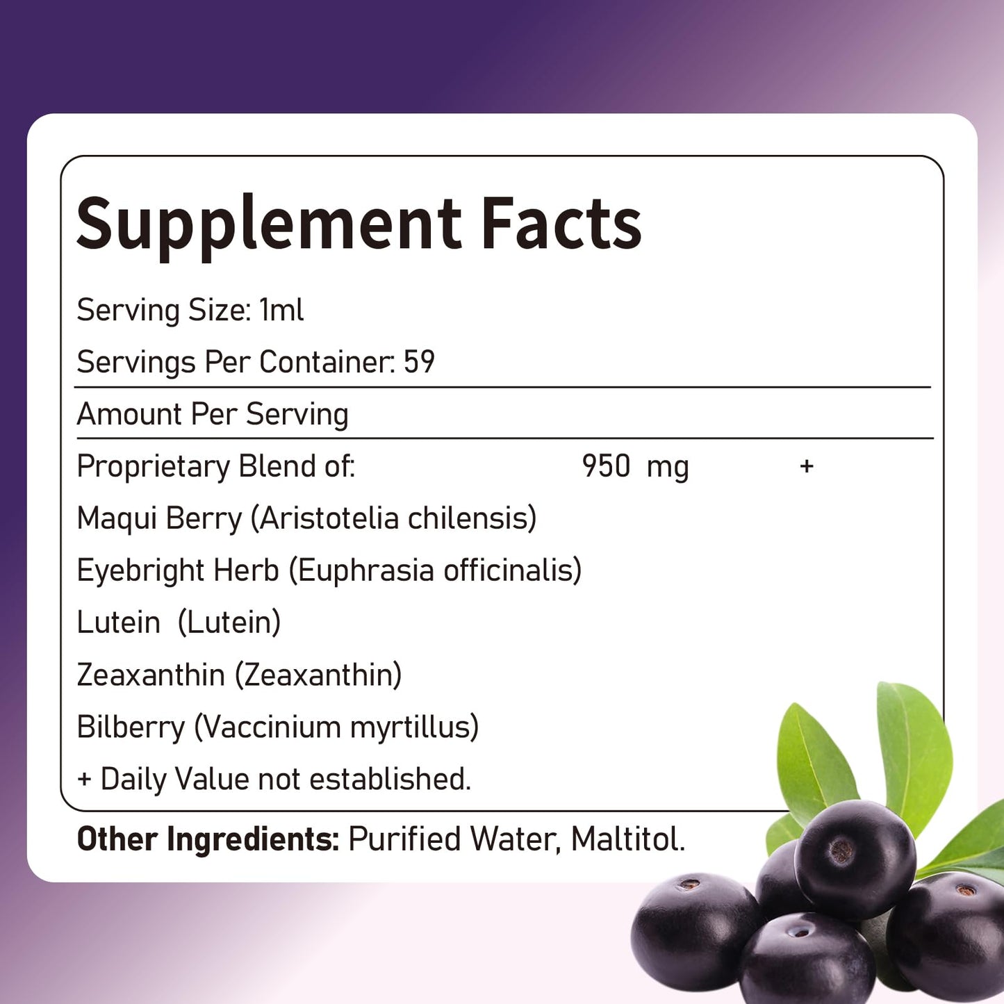 ECOLINIA Maqui Berry Drops – Eye Health, Immune & Dry Eye Support, 2 oz