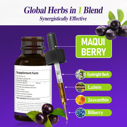 ECOLINIA Maqui Berry Drops – Eye Health, Immune & Dry Eye Support, 2 oz