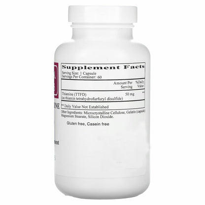 Ecological Formulas All Thiamine Vitamin B1 50 mg – 2 x 60 Capsules