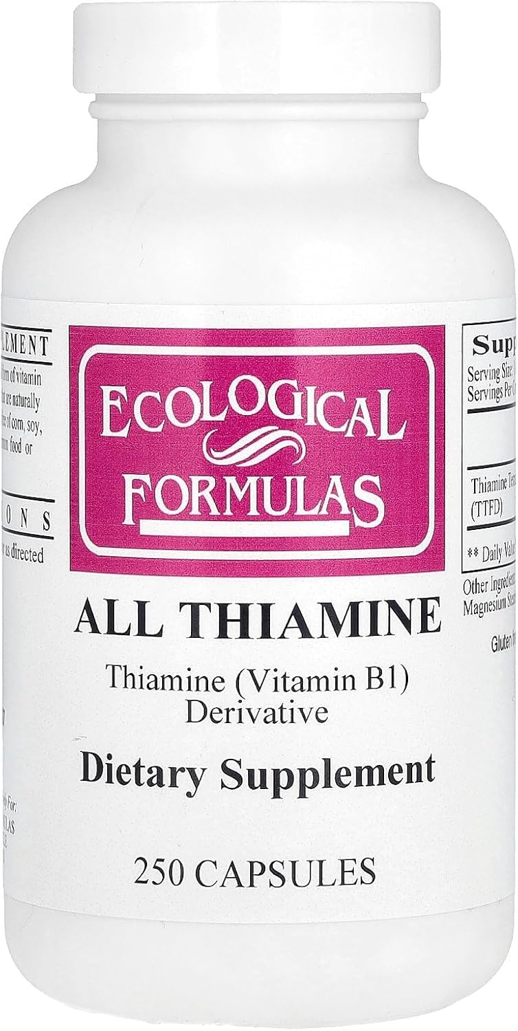 Ecological Formulas Allithiamine Vitamin B1 Capsule, 50 mg, 250 Count