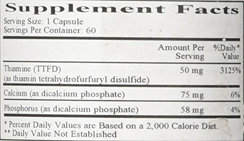 Ecological Formulas Allithiamine Vitamin B1 50 mg – 60 Count