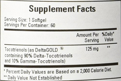 Ecological Formulas Annatto Tocotrienols 125 mg - 60 gels | Health & Beauty