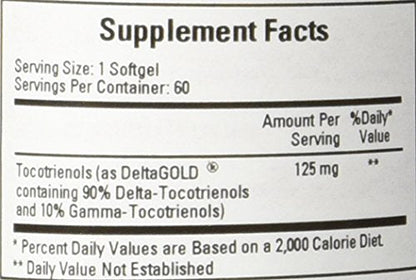Ecological Formulas Annatto Tocotrienols 125 mg - 60 gels | Health & Beauty