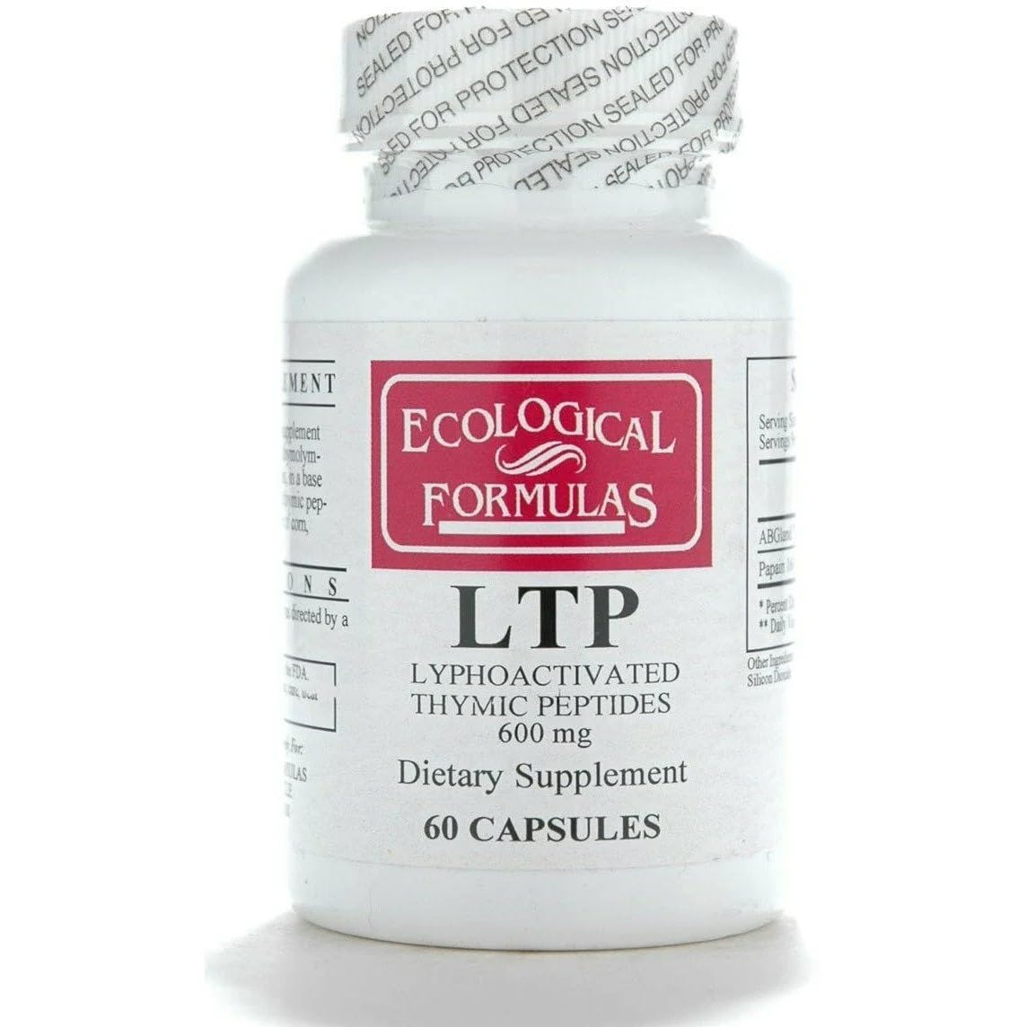 Ecological Formulas LTP 600 mg 60 Caps | Thymic Peptide Dietary Supplement