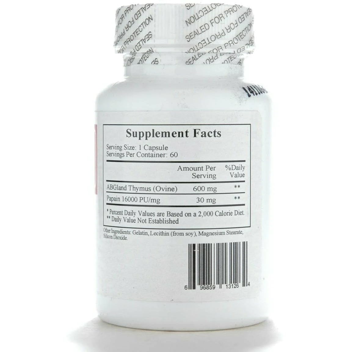 Ecological Formulas LTP 600 mg 60 Caps | Thymic Peptide Dietary Supplement