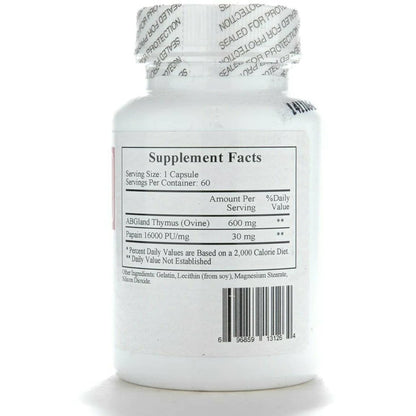 Ecological Formulas LTP 600 mg 60 Caps | Thymic Peptide Dietary Supplement