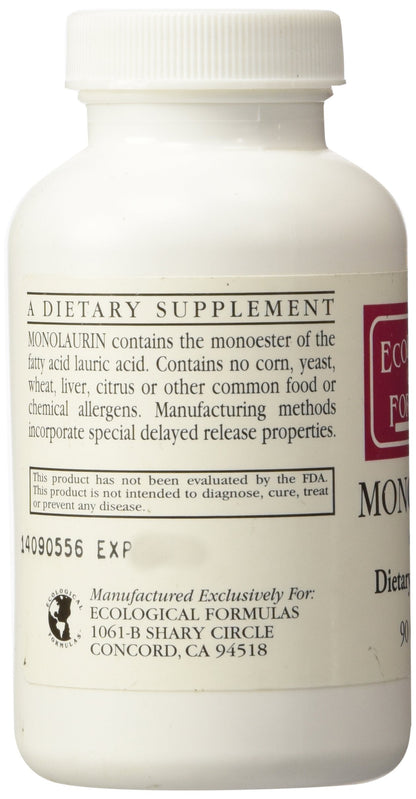 Ecological Formulas Monolaurin 600mg - 90 Capsules