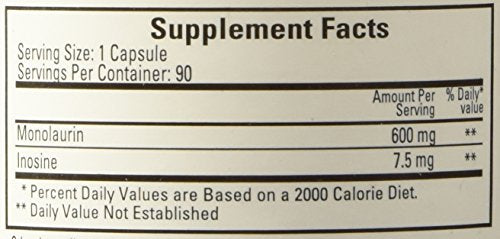 Ecological Formulas Monolaurin 600mg - 90 Capsules