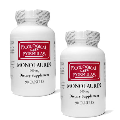 Ecological Formulas 600 mg Monolaurin – Two Sealed Bottles, 180 Capsules BritishVita | Premium UK Vitamins & Wellness Supplements