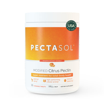 EcoNugenics PectaSol Modified Citrus Pectin – 120 Tangerine Chewable Tablets | Total-Body Wellness