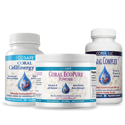 EcoPure Coral Calcium Powder with Trace Minerals – 16 oz