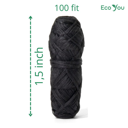 EcoYou Bamboo Charcoal Dental Floss - Mint & Candelilla Wax - Vegan & Biodegradable (2 Refills Pack)