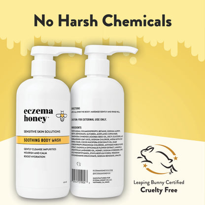 ECZEMA HONEY Soothing Body Wash — Gentle Eczema & Sensitive Skin Shower Gel (13 Oz)
