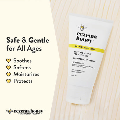 ECZEMA HONEY Oatmeal Hand Cream – Natural Eczema Relief for Dry, Itchy Hands (2 oz)
