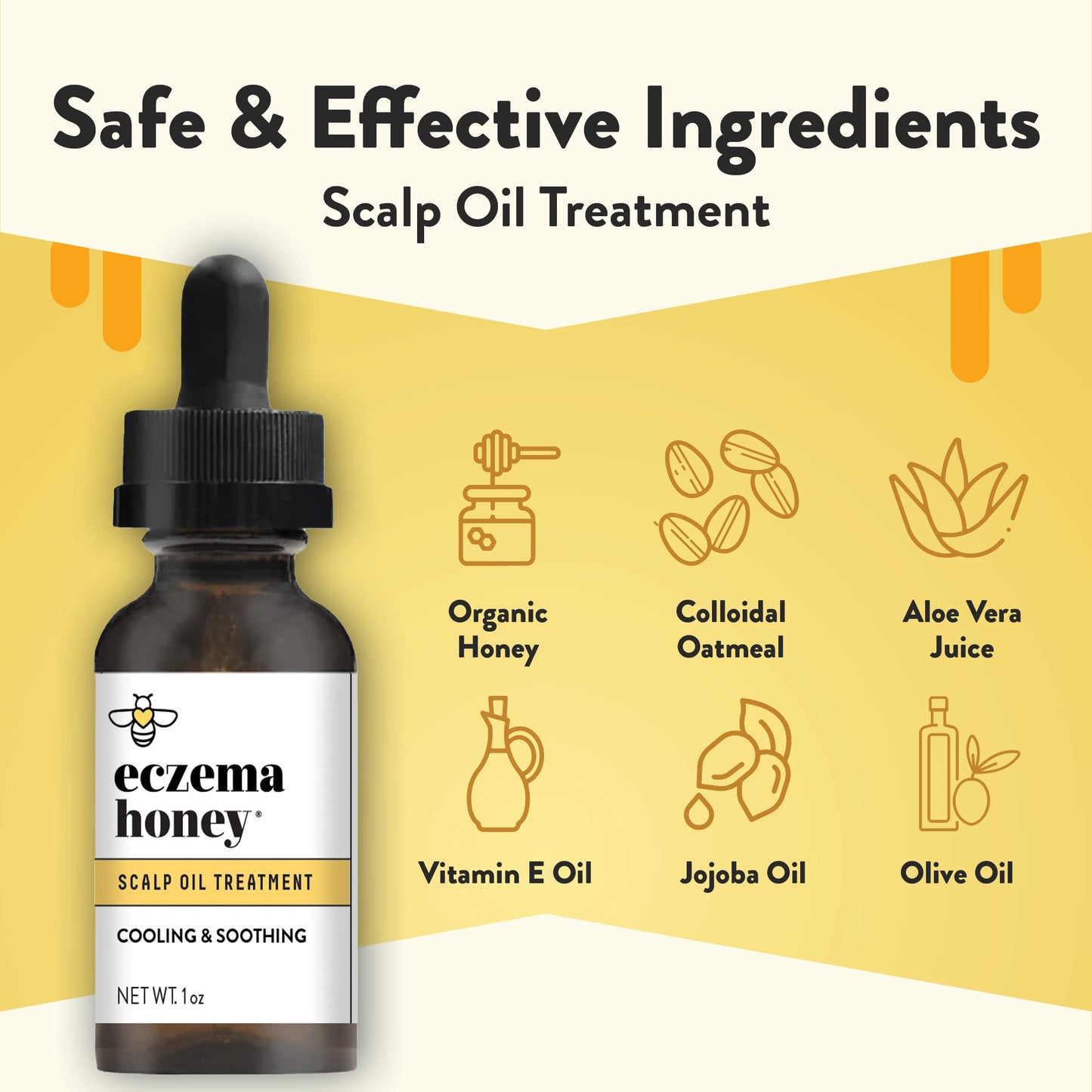 ECZEMA HONEY Soothing Scalp Oil – Natural Honey Hair Care for Itchy, Dry Scalp