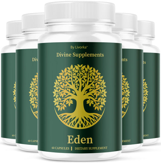 (5 Pack) Eden Capsules | All Natural Daily Wellness Support - 300 Capsules BritishVita | Premium UK Vitamins & Wellness Supplements