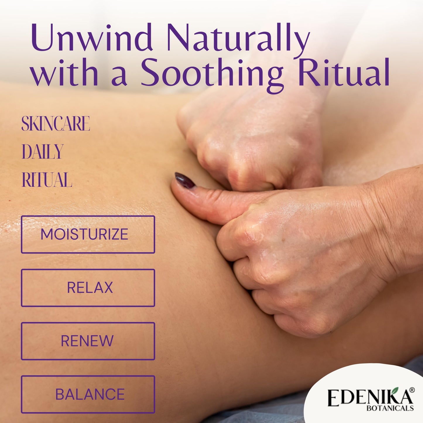 Edenika Botanicals Lavender Massage Oil – Relaxing Aromatherapy & Fast-Absorbing Massage Oil (2-Pack)