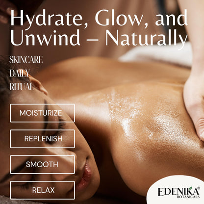 Edenika Botanicals Tropical Coconut Massage Oil - 8 fl oz | Deep Moisture & Relaxing Aromatherapy