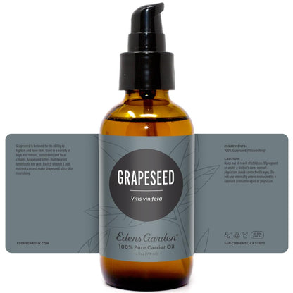 Edens Garden Grapeseed Carrier Oil – 100% Pure, Cold-Pressed, Hexane-Free (118 ml)
